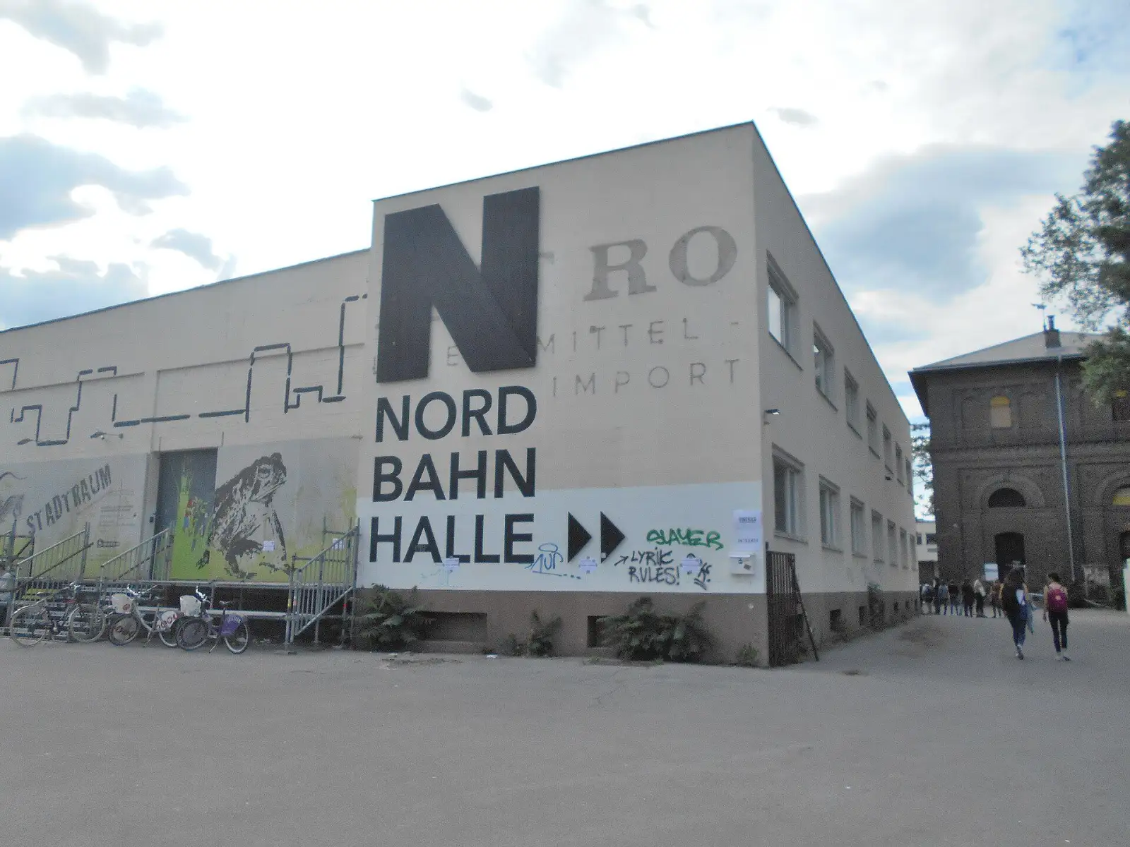 Der vordere Teil der Nordbahnhalle im Mai 2019