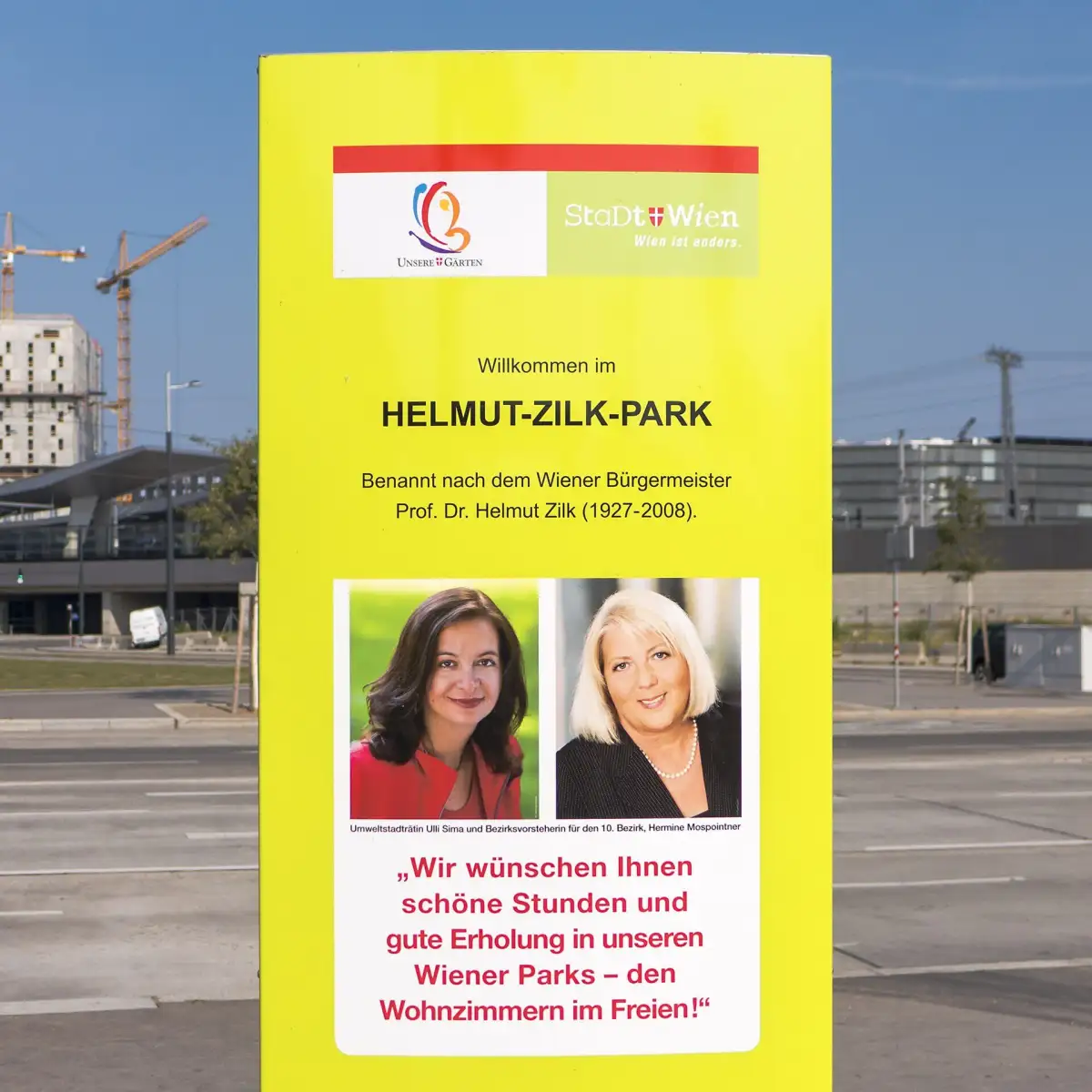 Der Helmut-Zilk-Park im Sonnwendviertel in Favoriten