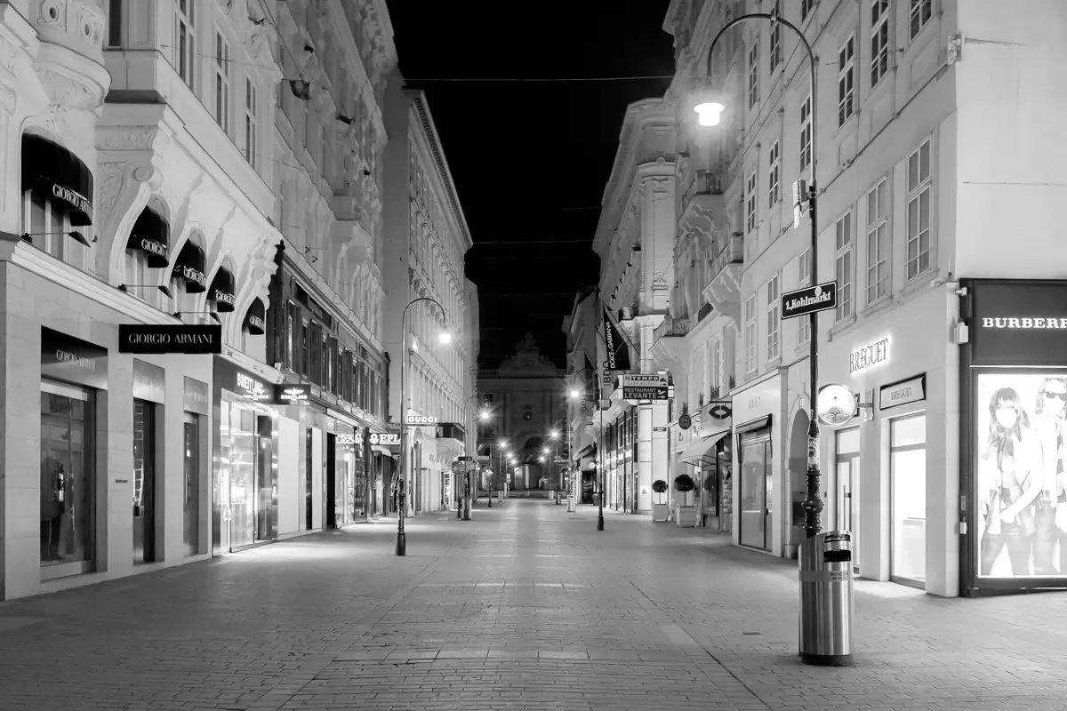 Der Kohlmarkt vom Graben aus gesehen