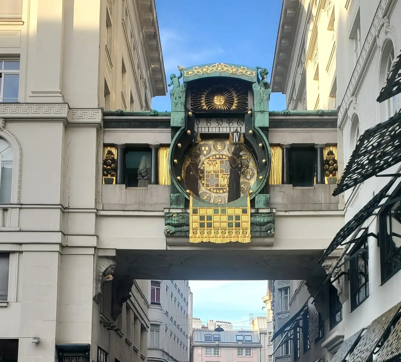 Die Ankeruhr am Hohen Markt in Wien