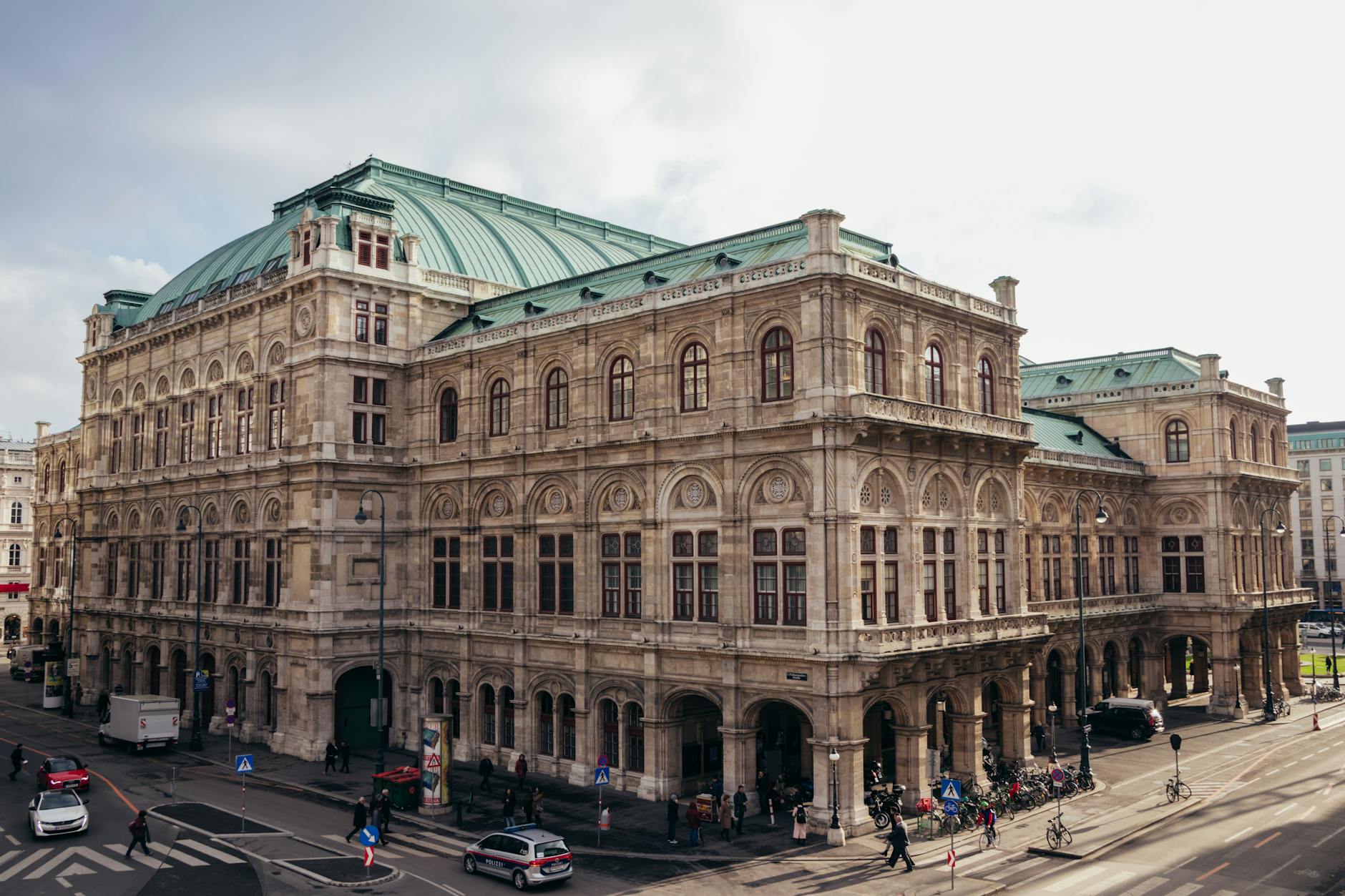 A stunning architectural view of the Vienna State Opera House in Austria.